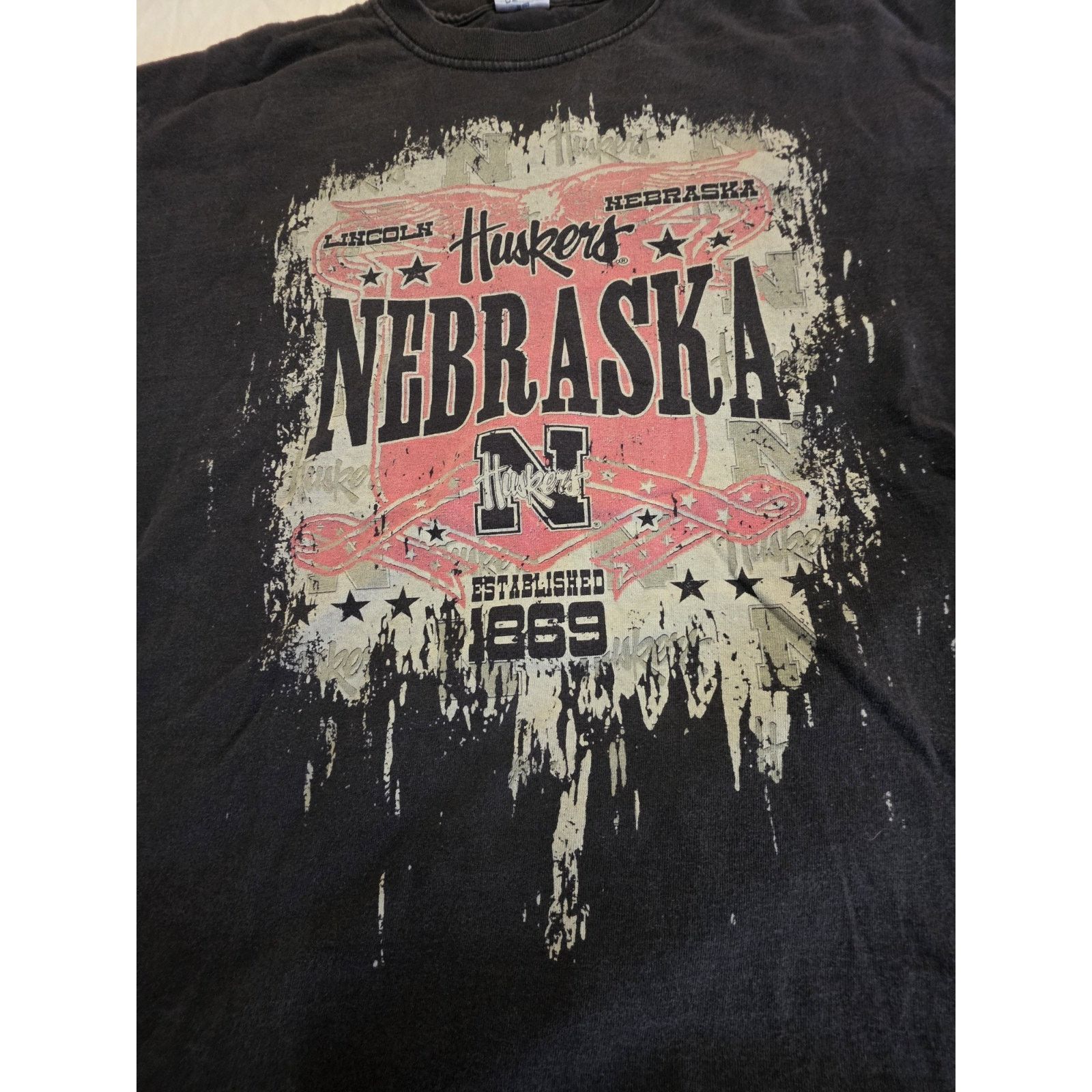 Delta Nebraska Huskers Delta Men's Size Large Short Sleeve Black Size US L / EU 52-54 / 3 - 2 Thumbnail