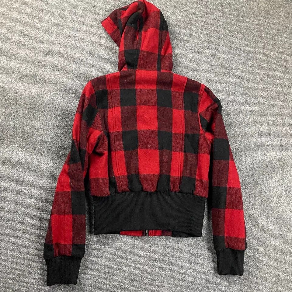 Levi's Levis Coat Women Medium Buffalo Check Wool Hooded Quilt Size M / US 6-8 / IT 42-44 - 6 Thumbnail