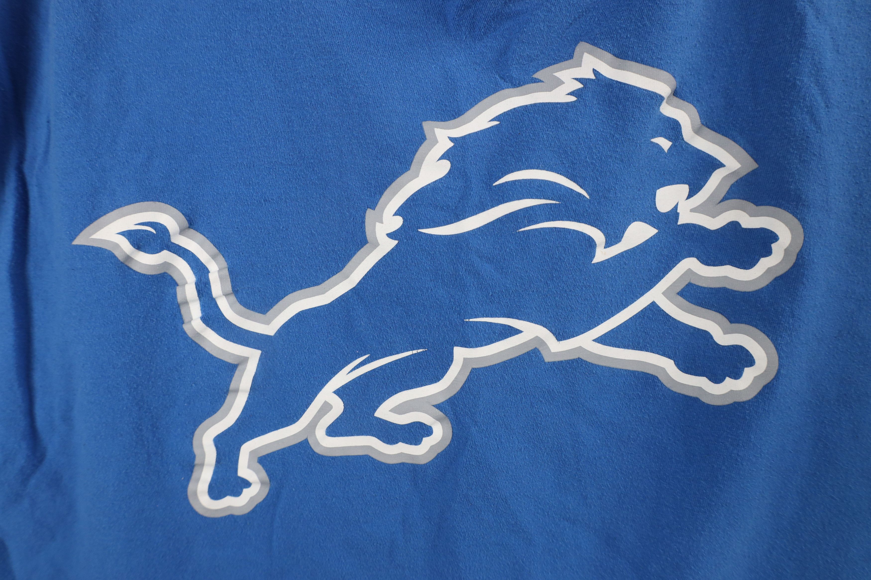 Nike × Vintage Nike Detroit Lions Football Short Sleeve T-Shirt Blue Size US XXL / EU 58 / 5 - 5 Thumbnail
