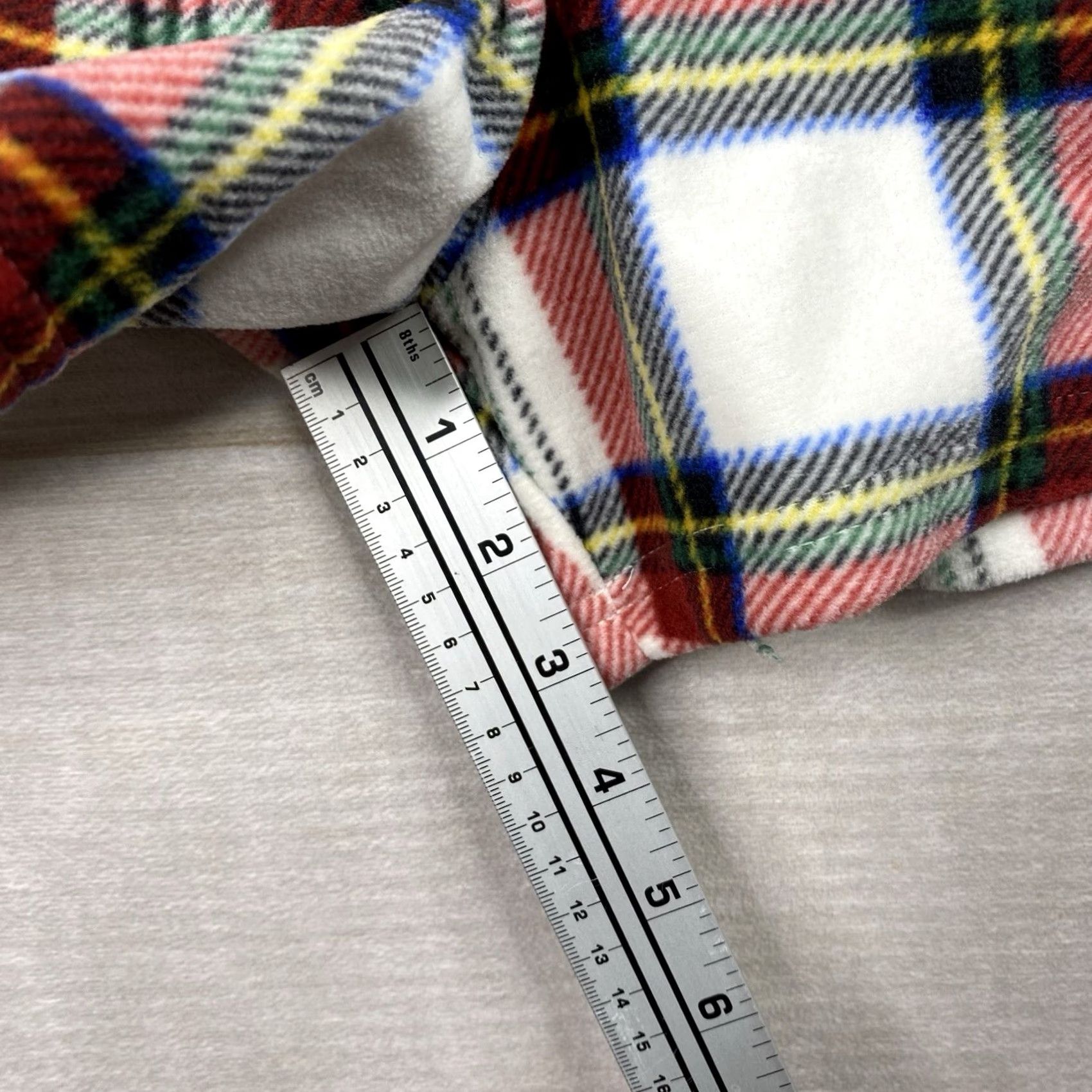 Old Navy Old Navy Womens Pajamas XS Plaid Fleece Cozy Short Romper 1 Pc Shirt Holiday Womens Size 26" / US 2 / IT 38 - 6 Thumbnail