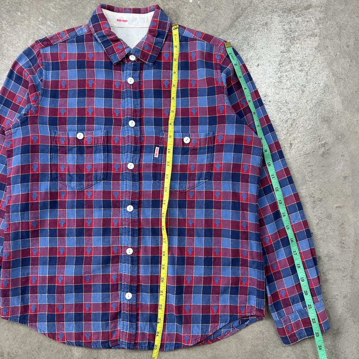 Ne-Net Ne-net Broccoli Checkered Shirt Size US M / EU 48-50 / 2 - 10 Thumbnail