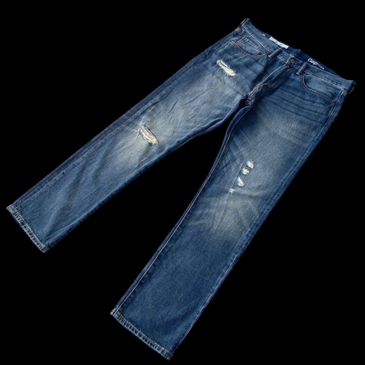 Gap VINTAGE Y2K GAP DISTRESSED GRUNGE DENIM Size US 33 - 3 Thumbnail