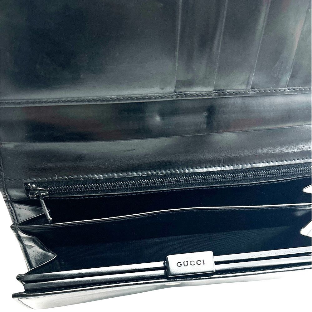 Gucci Gucci Long Leather Wallet Black Unisex Size ONE SIZE - 8 Thumbnail