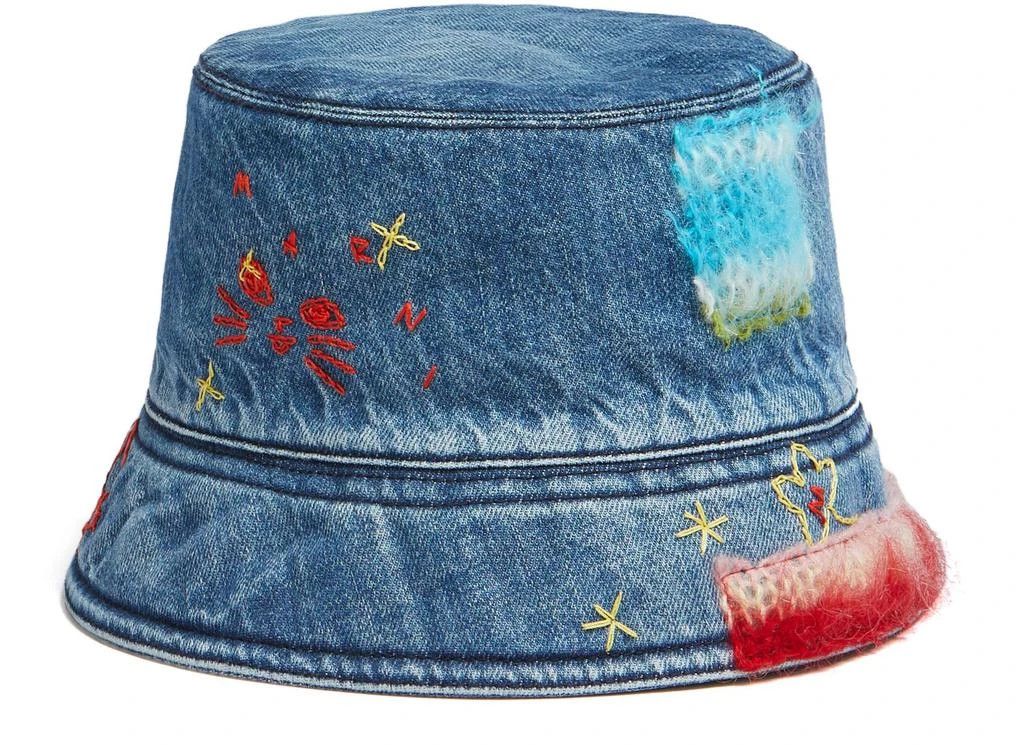 Marni o1w1db10125 Size:OS/Denim Bucket Hat in Iris Blue Size ONE SIZE - 3 Thumbnail