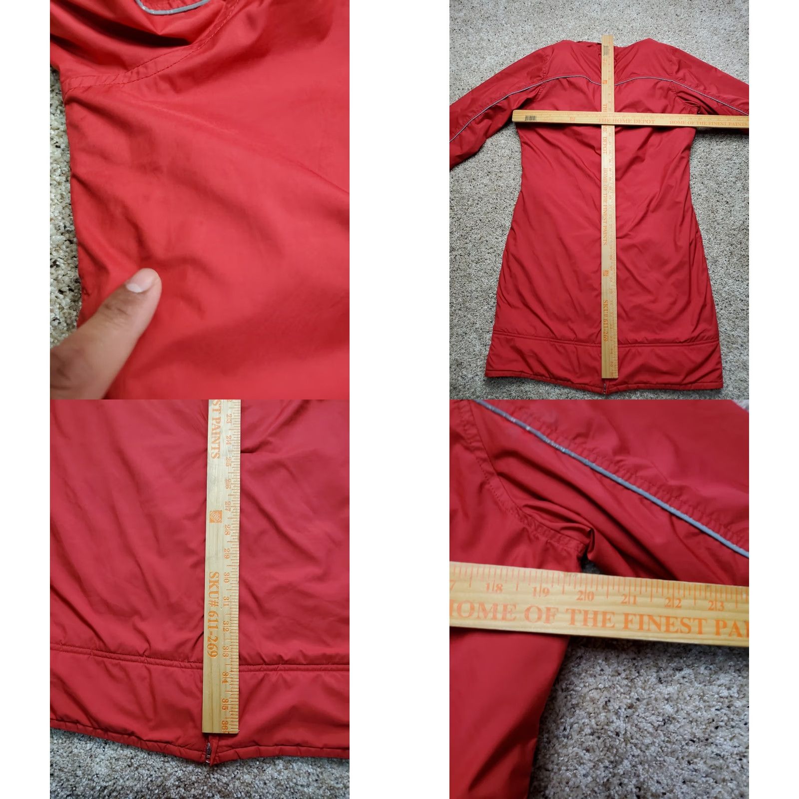 Nike VINTAGE Nike Trench Coat Womens Red Puffer Reflective Full Zip Snap Y2K Jacket Coat Long Sleeve XS/S Regular Mens, Womens Size S / US 4 / IT 40 - 9 Thumbnail