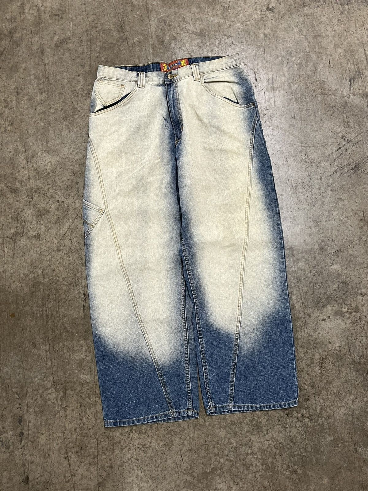 Southpole × Vintage Y2K faded wash baggy fit wide leg denim southpole Jnco rare Size US 34 / EU 50 - 3 Thumbnail