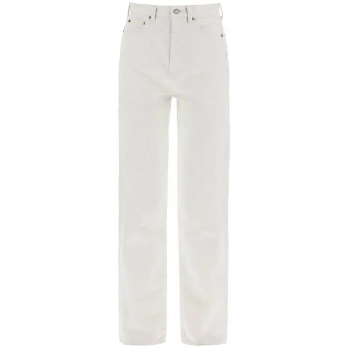 image of Saint Laurent Paris O1S22I1N0524 Wide Legged Jeans In White, Women's (Size 27)