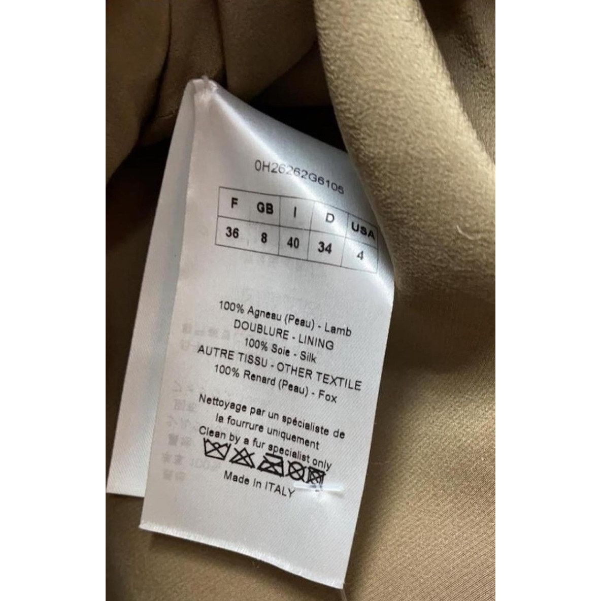 Dior Christian Dior Beige Leather Fox Trimmed Jacket Sz.36 Size XS / US 0-2 / IT 36-38 - 9 Thumbnail