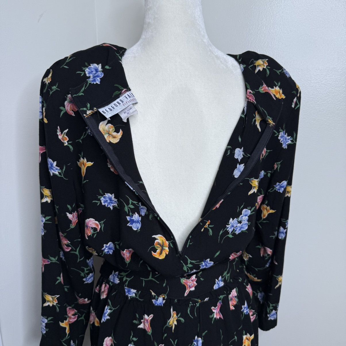 Vintage Vintage 80s Bedford Fair Belted Floral Dress Sz 16P Multi Size XL / US 12-14 / IT 48-50 - 7 Thumbnail