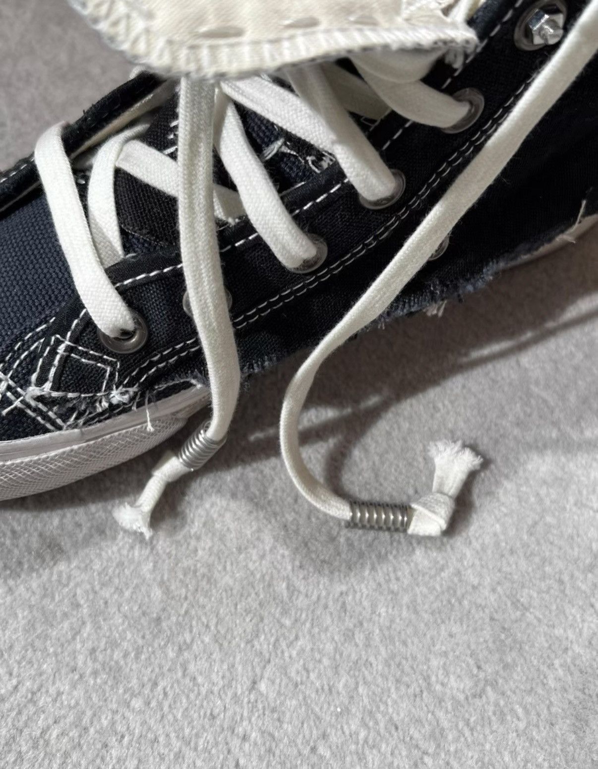 Maison Margiela Maison Margiela Black & White Vintage High-Top Canvas Shoes Size US 8 / EU 41 - 5 Thumbnail