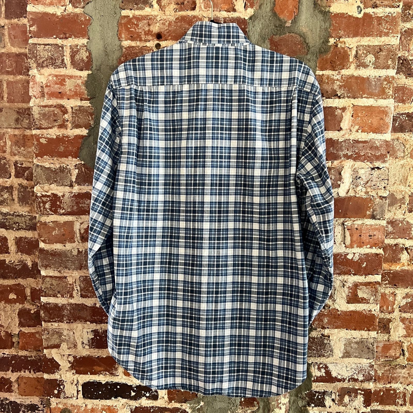 Ledbury Ledbury Men's Blue Plaid LS Shirt M 23x30 Size US M / EU 48-50 / 2 - 2 Thumbnail