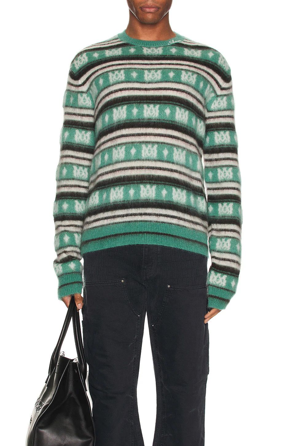 Amiri o1mle0326 Skater Stripe Crewneck Sweater in Multicolor Size US M / EU 48-50 / 2 - 4 Thumbnail