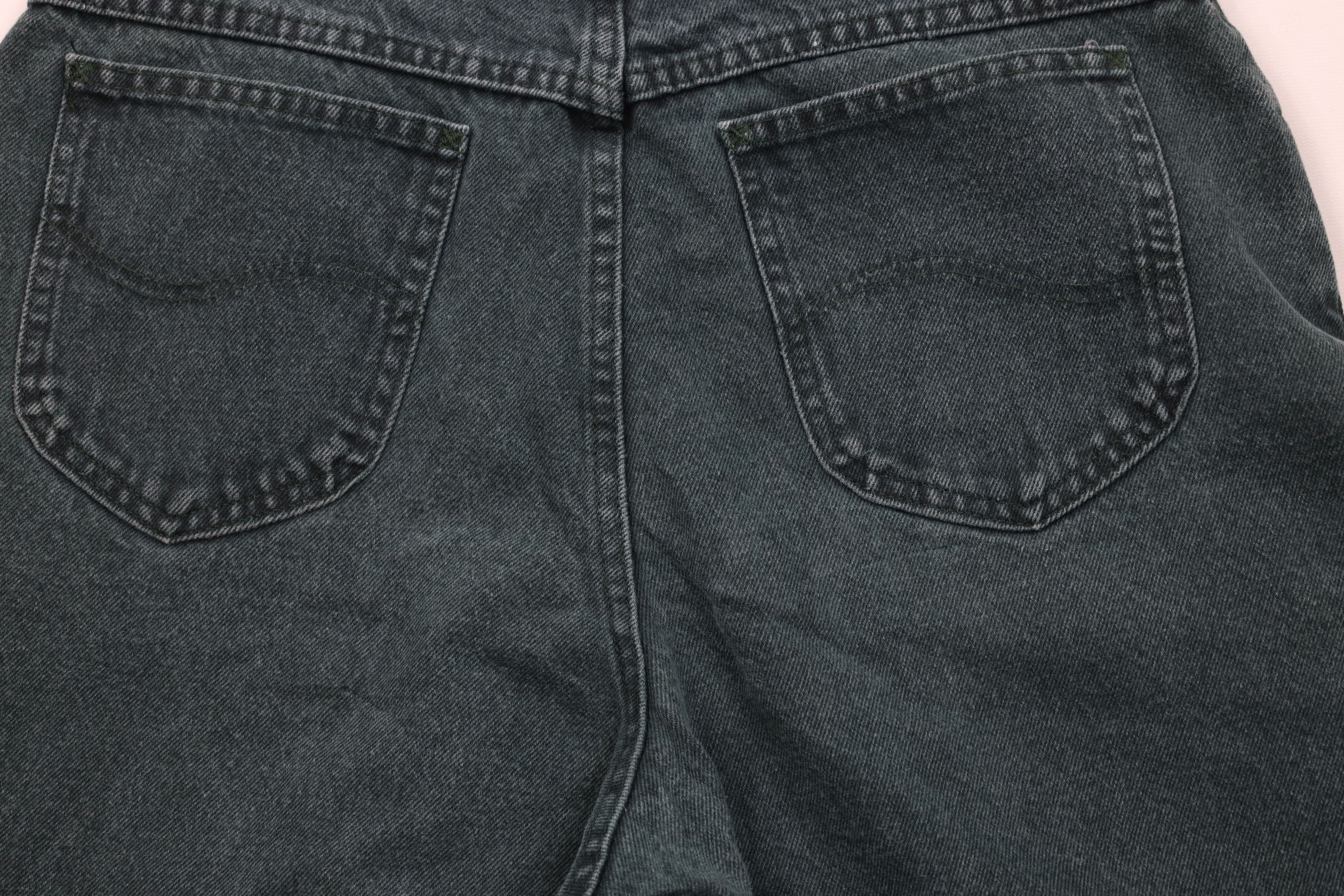 Lee Vintage 90s Lee Relaxed Fit Denim Jean Shorts Green USA Size 38" / US 16 / IT 52 - 9 Thumbnail