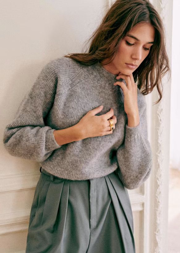 Sezane Womens Paris OTIS Jumper Sweater Pullover Alpaca Polyamide Size XS / US 0-2 / IT 36-38 - 1 Thumbnail
