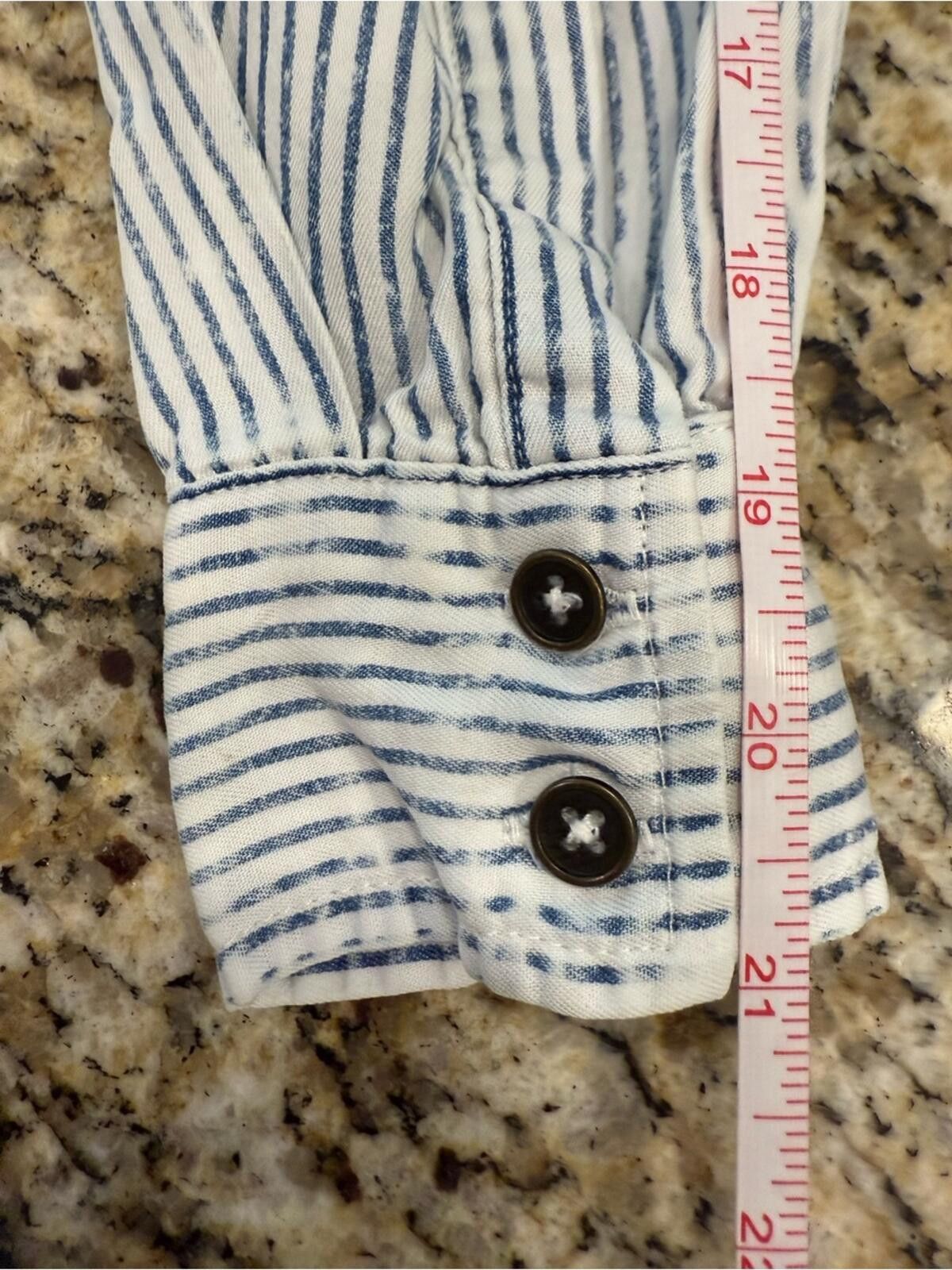 Forme D'Expression Dex blue & white stripe button up tunic top roll sleeve XS Size XS / US 0-2 / IT 36-38 - 10 Thumbnail