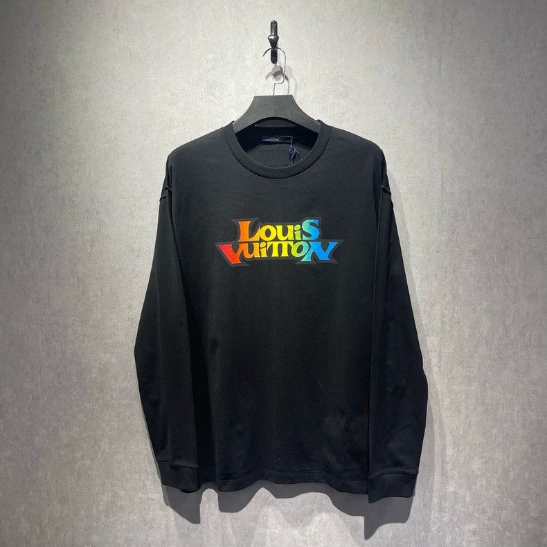 Louis Vuitton LOUIS VUITTON Rainbow logo printed long sleeve T