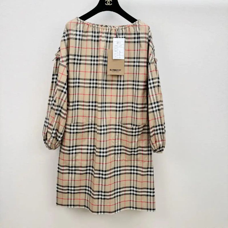 Burberry Burberry Khaki Long Sleeve Dress for Women Size S / US 4 / IT 40 - 1 Thumbnail