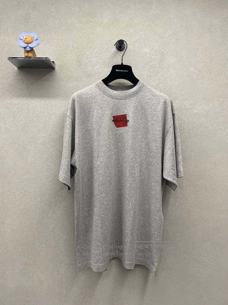 Balenciaga Balenciaga Gray Round Neck Short Sleeve Size US XXS / EU 40 - 1 Thumbnail