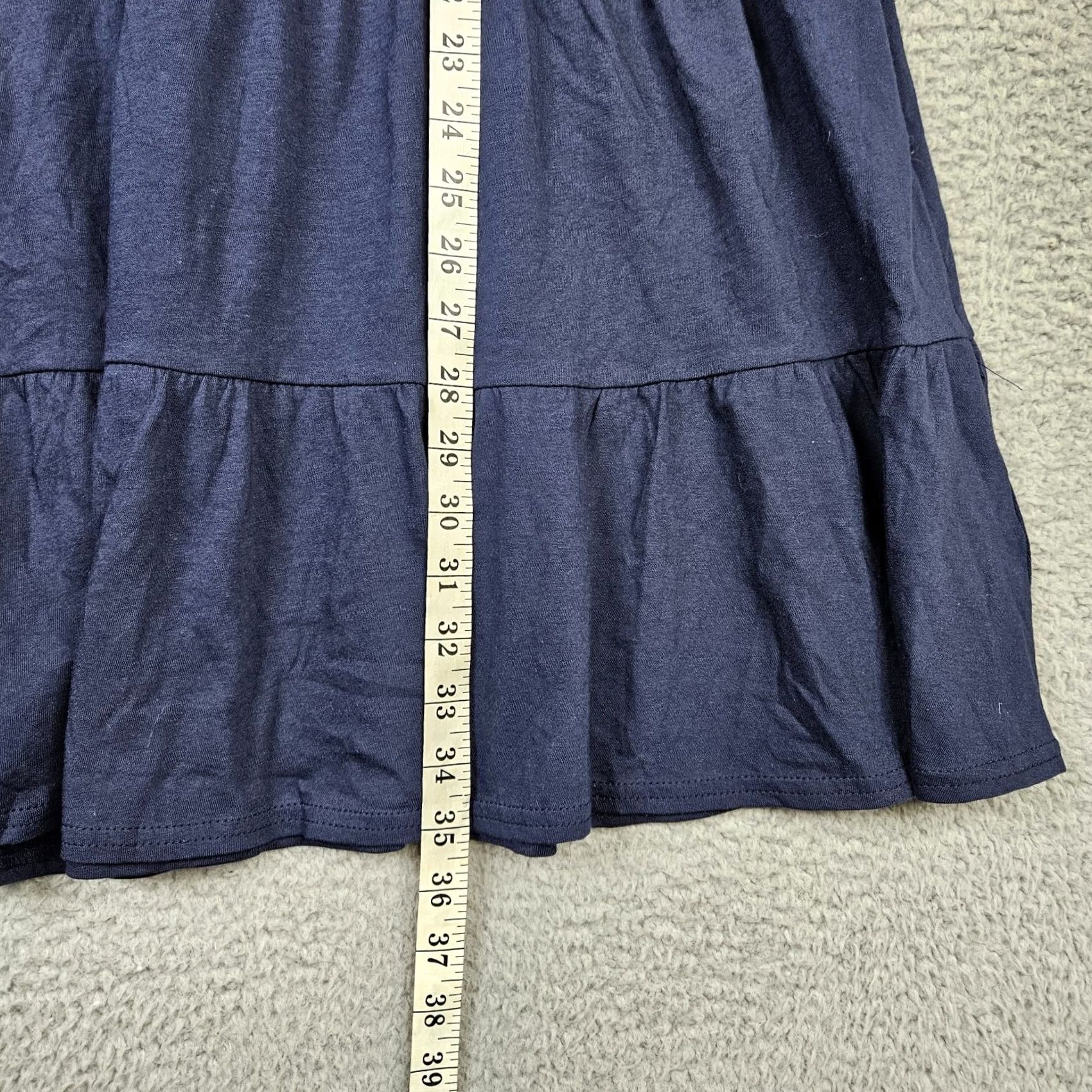 J.Crew J.CREW Dress Navy blue Swing Short Tiered Ruffled Sleeve Casual Female XXS New Size S Blue Size S / US 4 / IT 40 - 4 Thumbnail