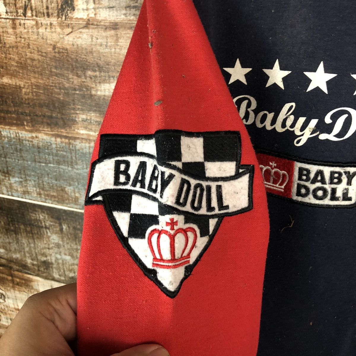 Japanese Brand Baby Doll Red Bomber varsity Jacket #A1383 Size M / US 6-8 / IT 42-44 - 11 Thumbnail