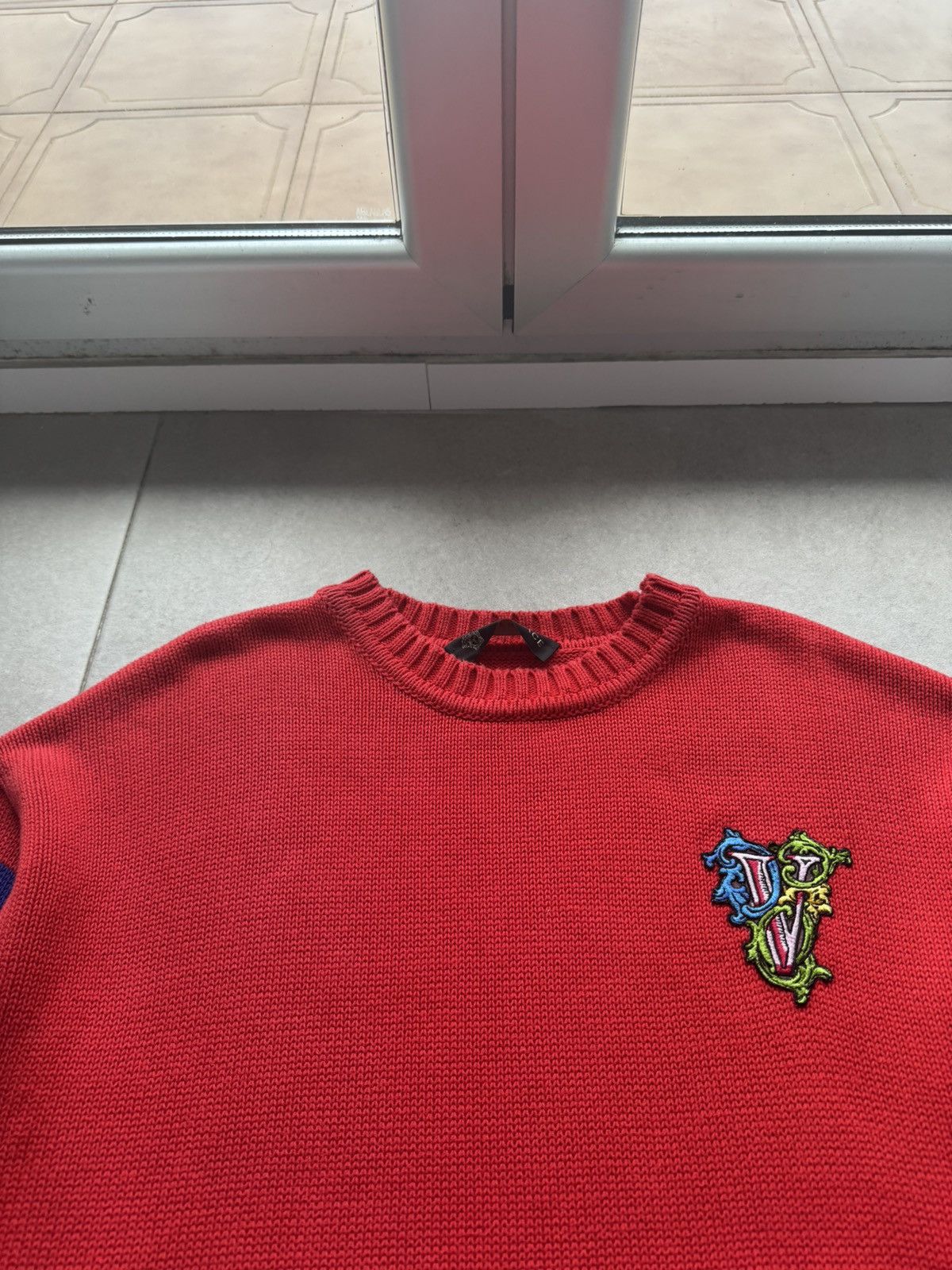 Versace Versace Striped Red Men’s 50 Size Cotton Knited Sweatshirt Sweater Pullover Size US L / EU 52-54 / 3 - 7 Thumbnail