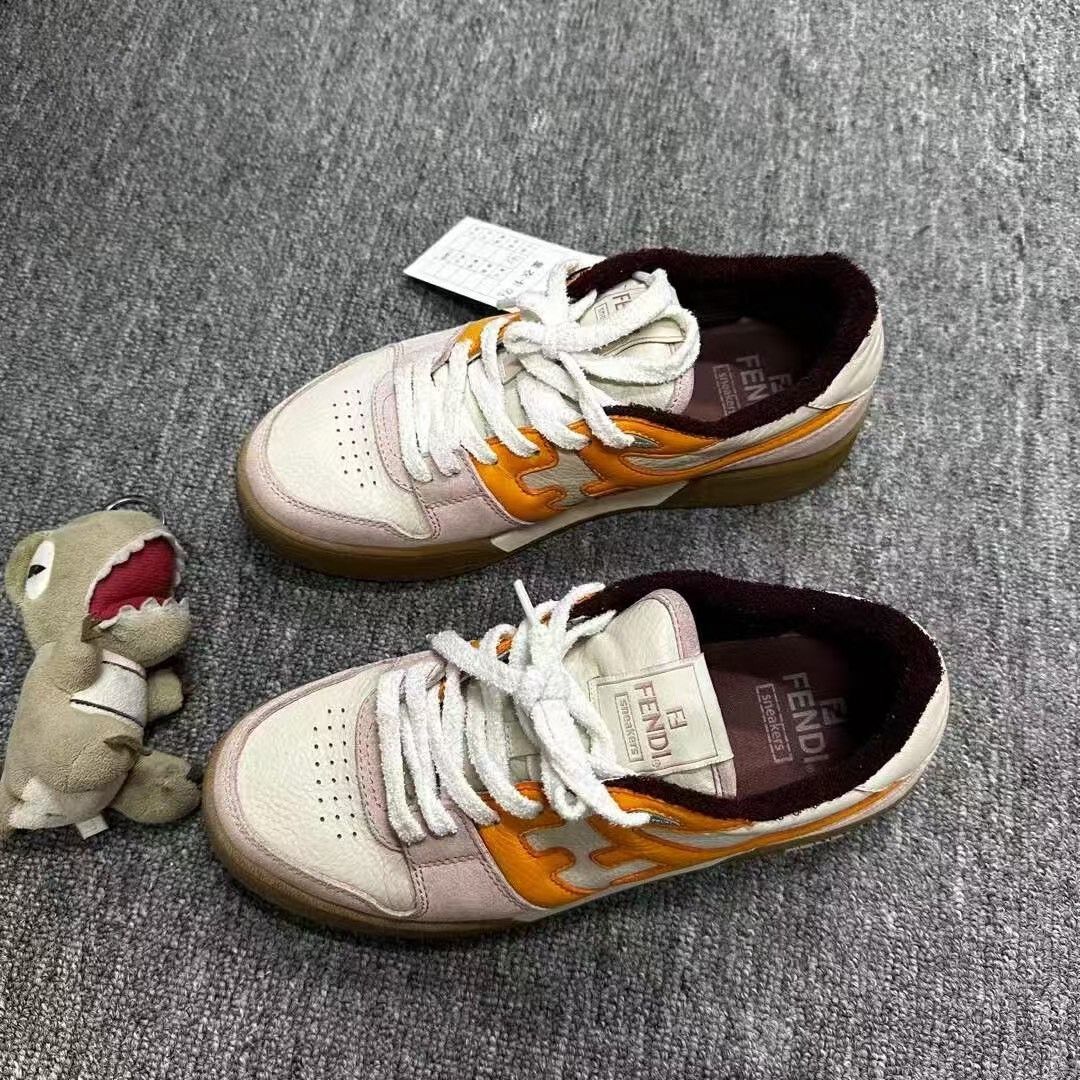 Fendi Fendi FF Logo Pink Orange Sneakers Size US 9 / IT 39 - 1 Thumbnail