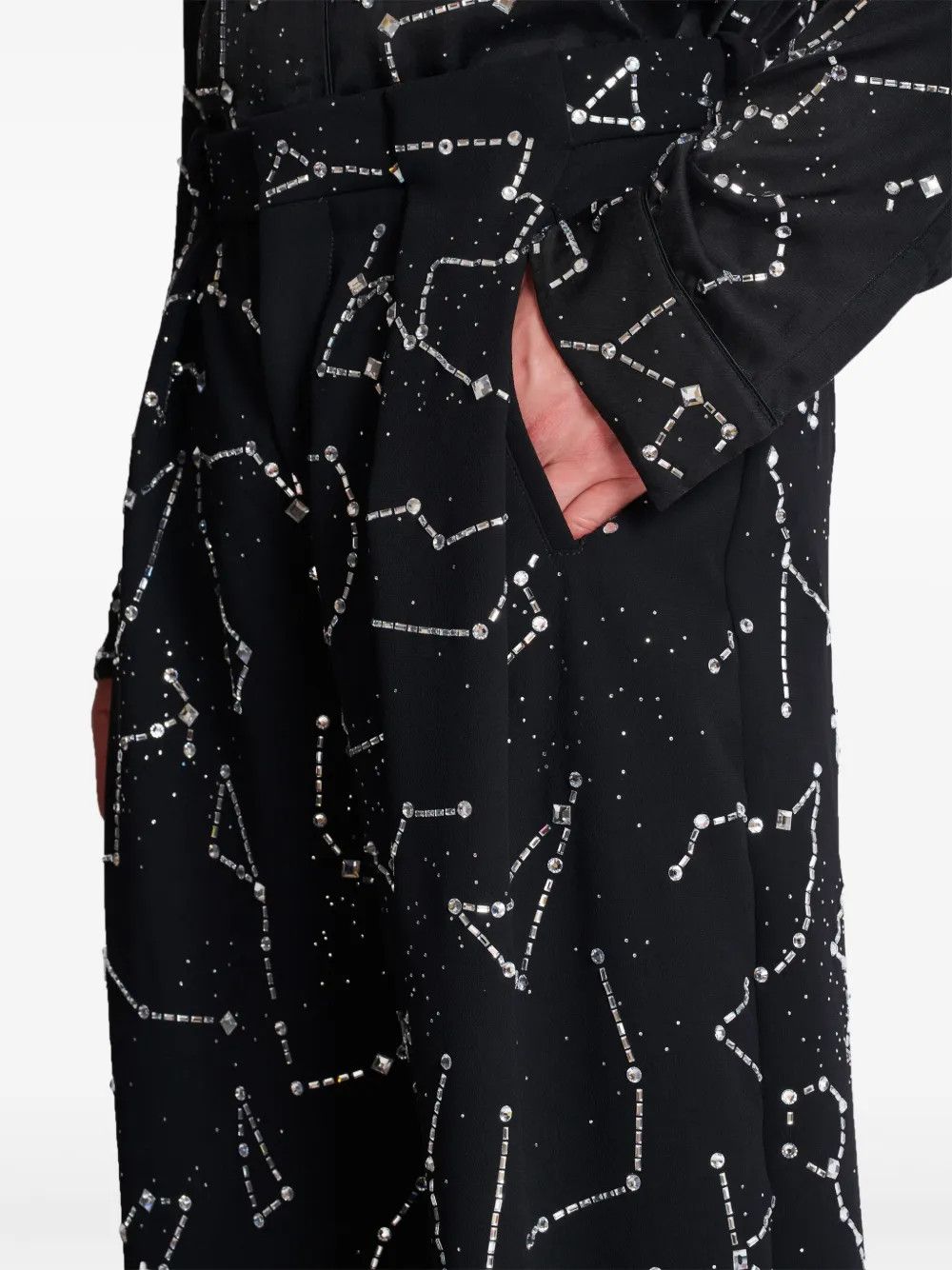 Balmain o1s1wg110126 Constellation Embroidered Trousers in Black Size US 32 / EU 48 - 7 Thumbnail