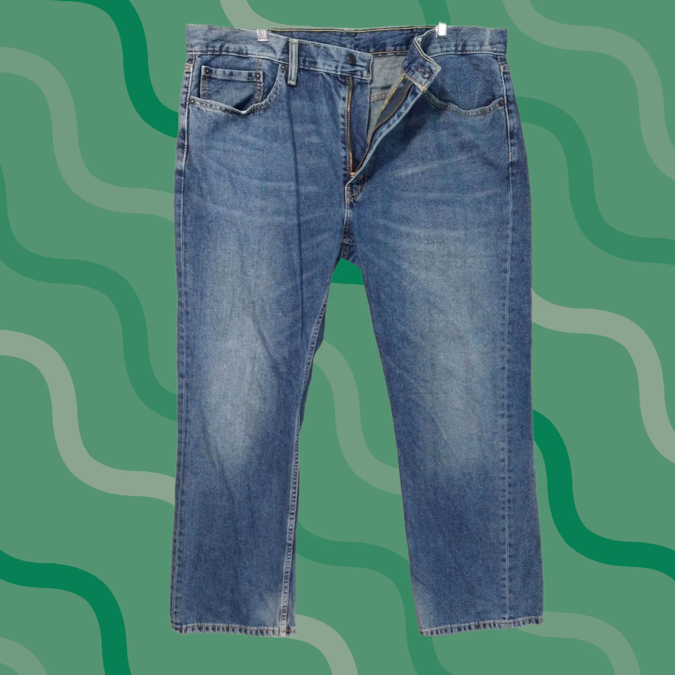 Levi's Levi's 559 Jeans Mens 40x32 Blue Denim Relaxed Straight Mid Wash Size US 40 / EU 56 - 1 Thumbnail