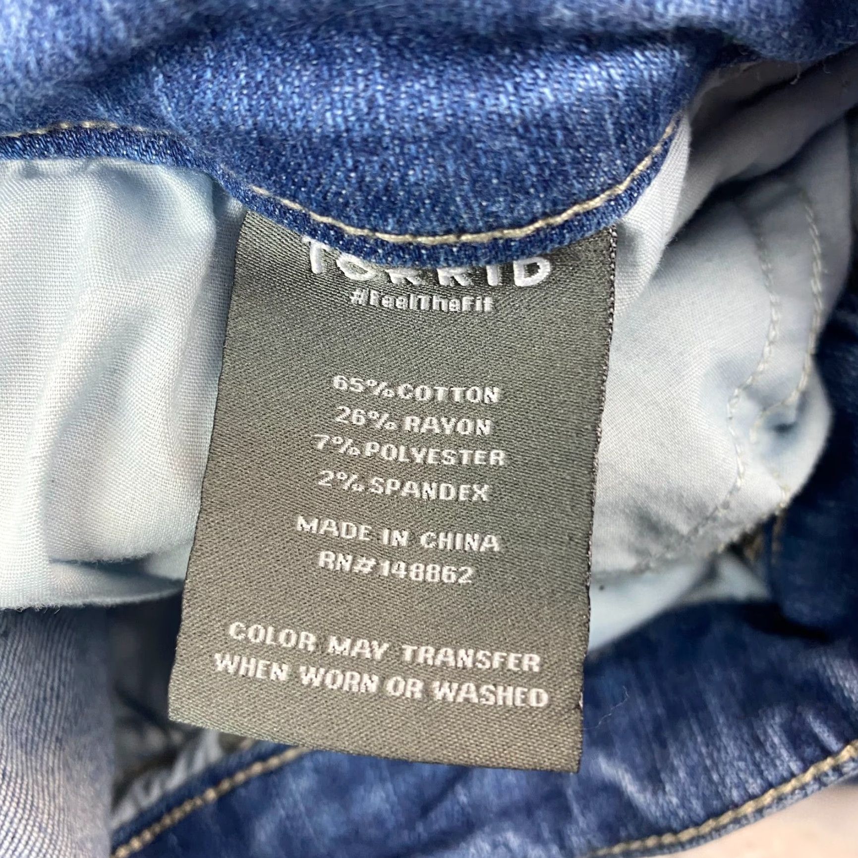 Torrid Torrid Womens Skinny Jeans Plus 18R Blue Distressed Ankle Stretch Denim 5-Pocket Regular Mid Rise Jeans Size 40" / US 18 - 6 Thumbnail