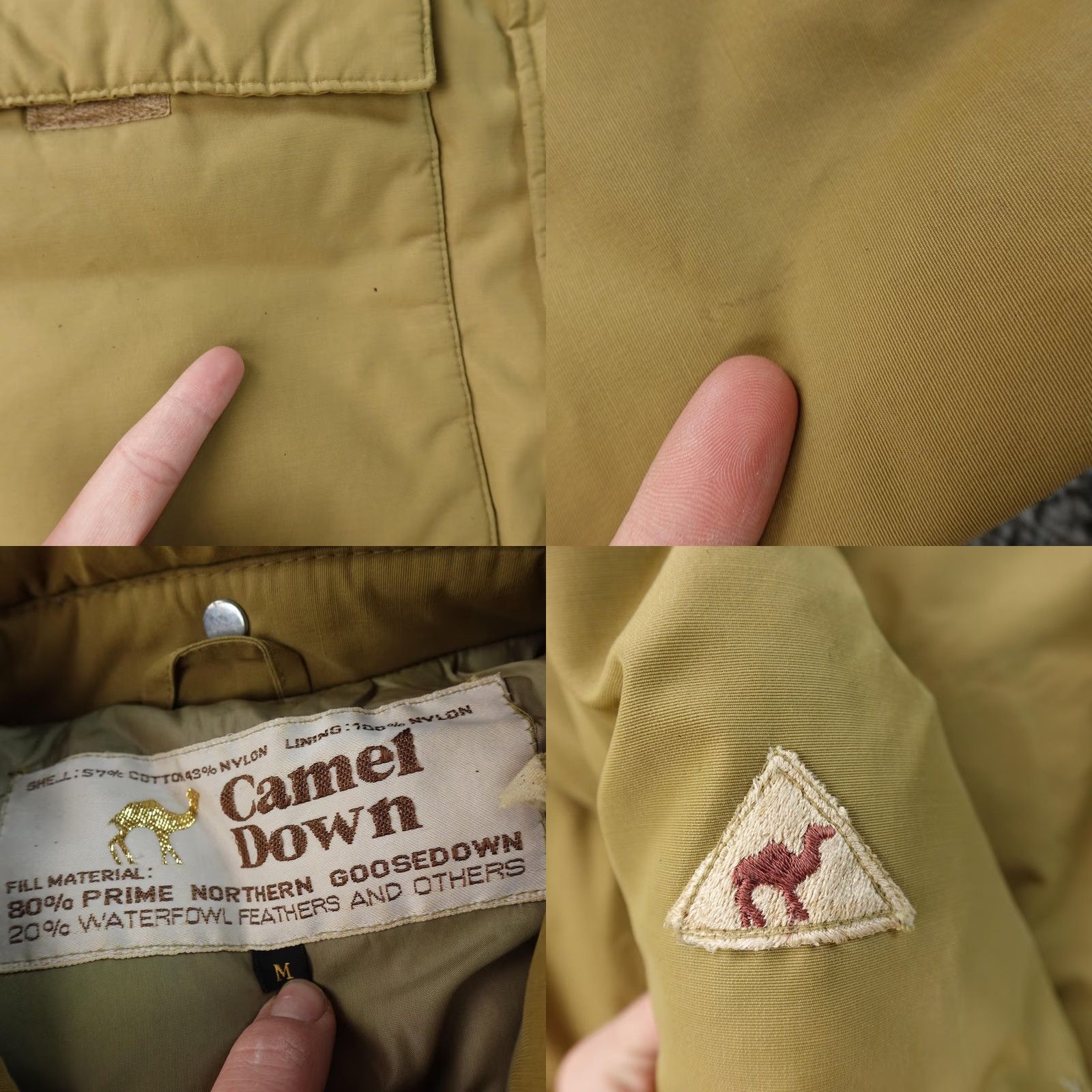 Camel VTG Camel Down Jacket Mens M Brown Shooting Puffer Hunting Field Coat Outdoor Jacket Coat Morphed Size US M / EU 48-50 / 2 - 8 Thumbnail
