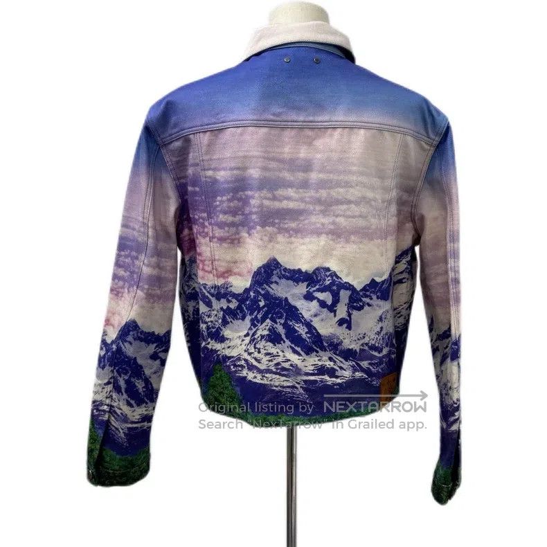 Louis Vuitton Louis Vuitton Snow Mountain Scenic Denim Jacket Size US L / EU 52-54 / 3 - 2 Thumbnail