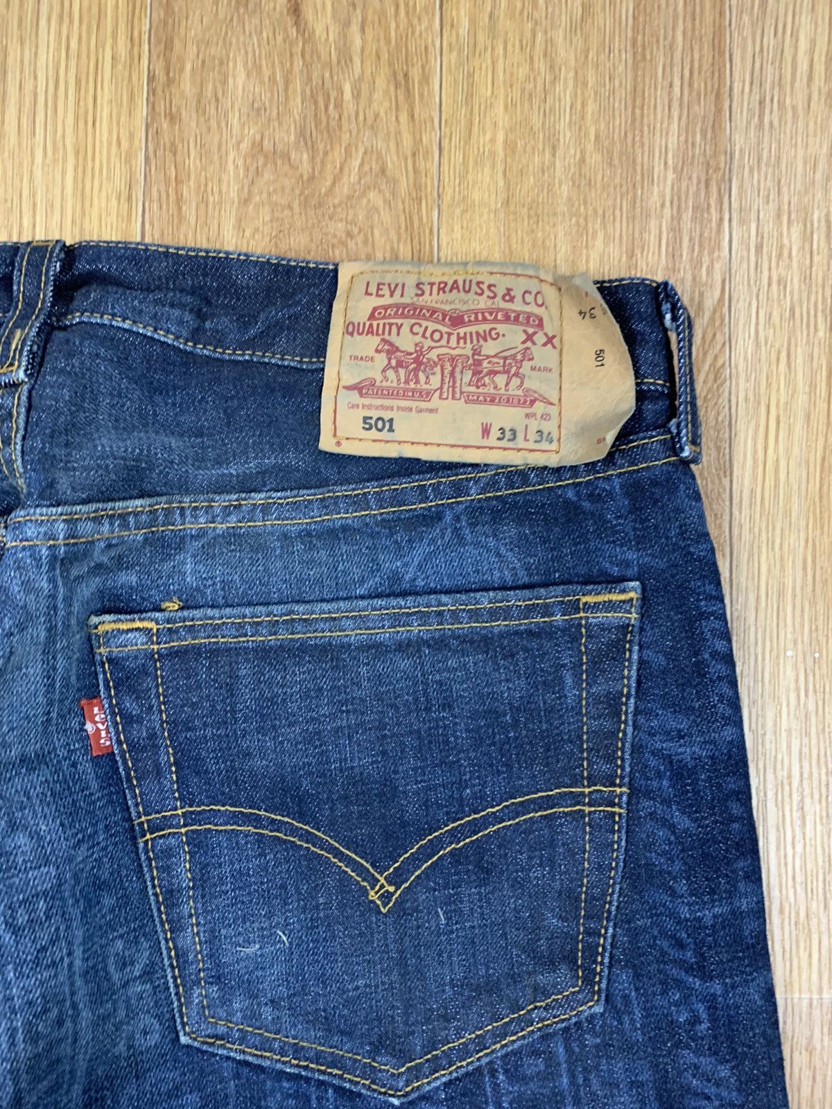 Levi's × Levi's Made & Crafted × Vintage Levi’s Levi Strauss 501 Full Printed Vintage Jeans Size US 33 - 13 Thumbnail