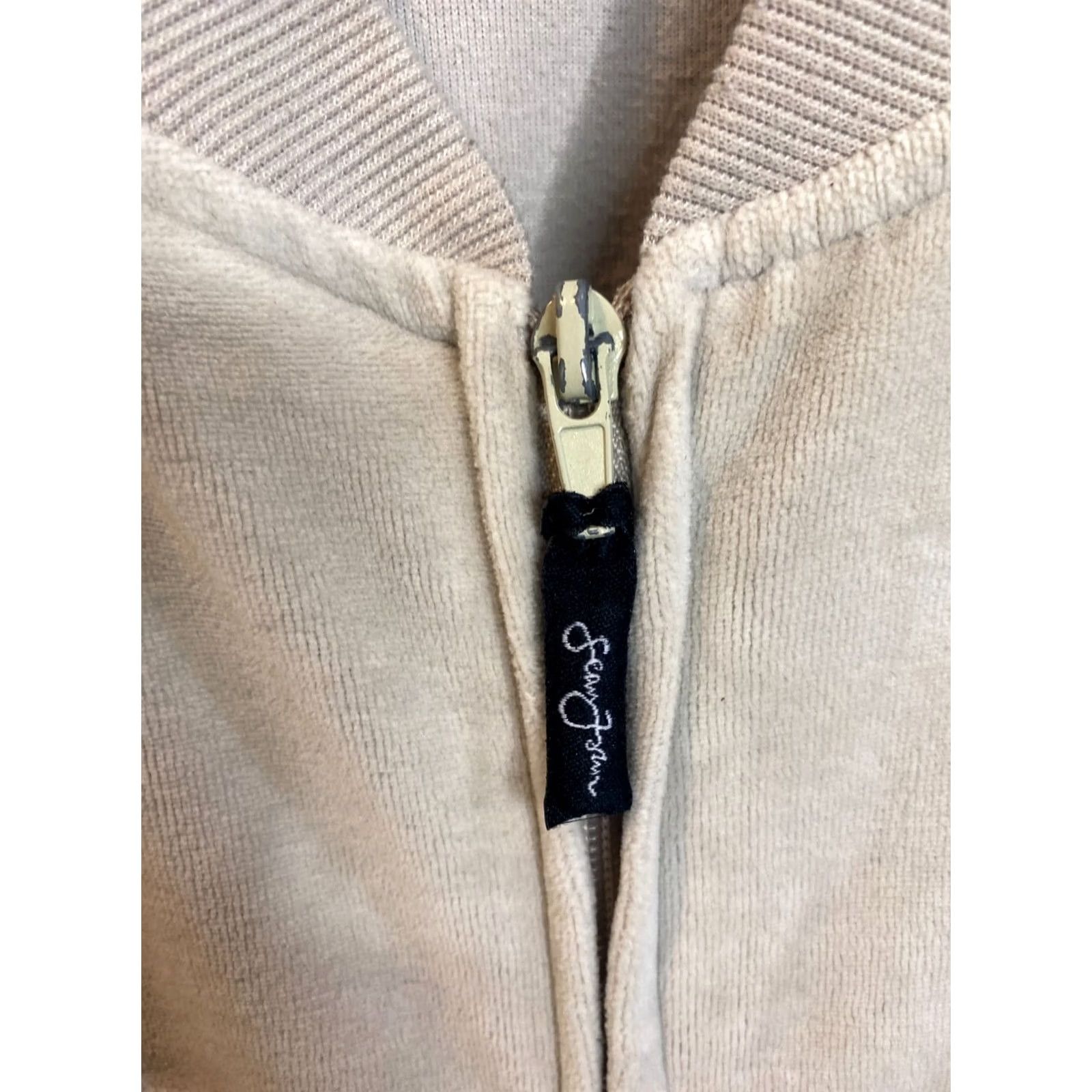 Sean John VINTAGE Sean John Jacket Velour Zip Up Men's XL Beige 2000 Velvet 90s Size US XL / EU 56 / 4 - 3 Thumbnail