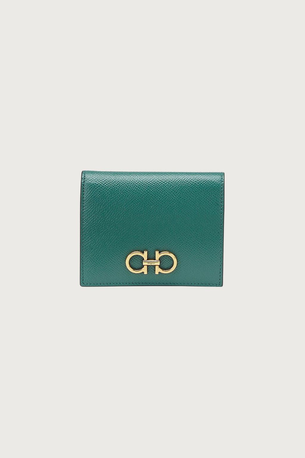 Salvatore Ferragamo o1s1rm0924 Size: OS / Leather Wallet in Sea Green Size ONE SIZE - 1 Thumbnail