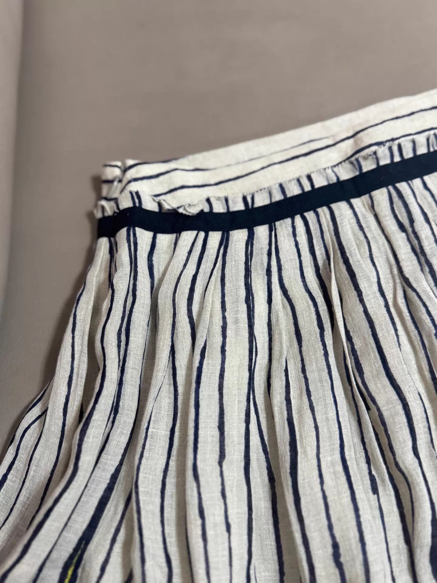 mina perhonen mina perhonen new with tags yellow wave linen skirt 36 Size 25" / US 0 / IT 36 - 6 Thumbnail