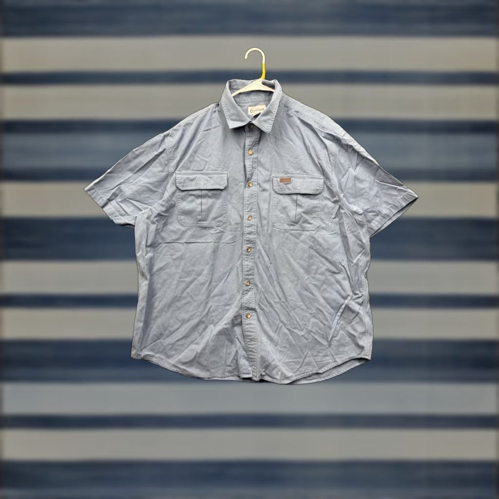 Carhartt Carhartt Button-Up Shirt Mens XL Blue Short Sleeve Workwear Pockets Vintage: No Size US XL / EU 56 / 4 - 1 Thumbnail