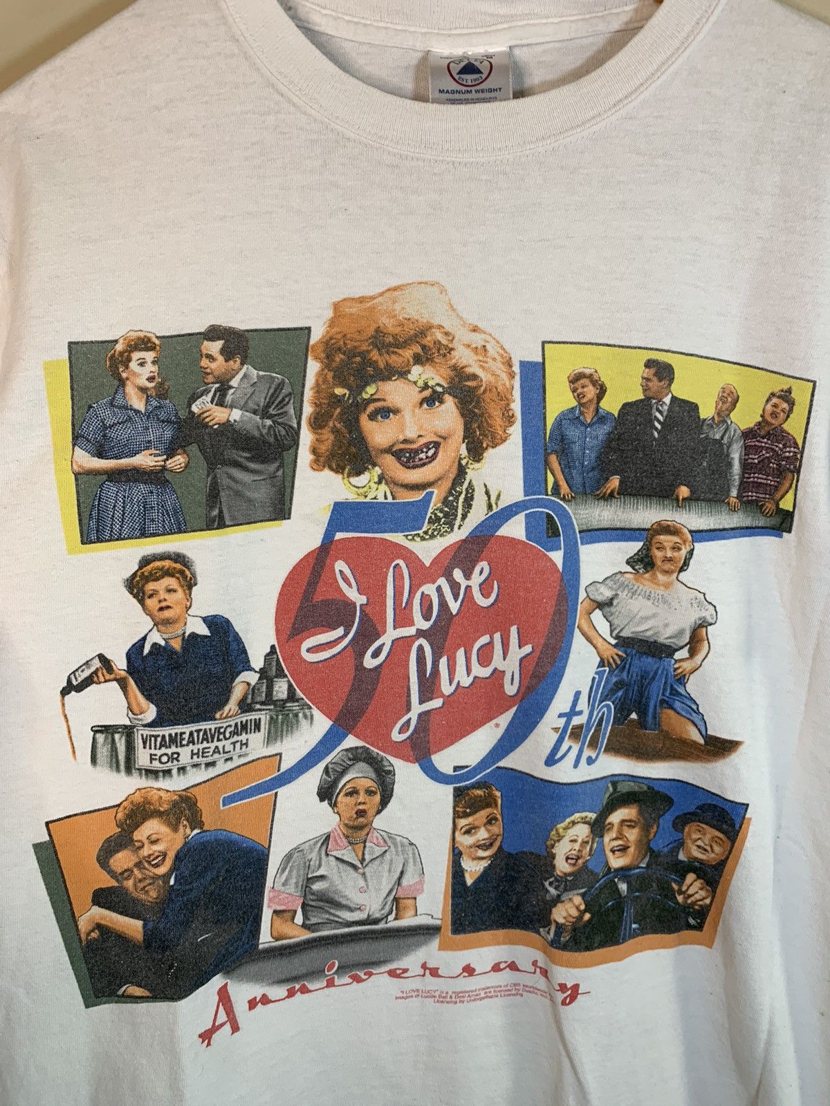 Vintage RARE Vintage 90’s I Love Lucy 50th Anniversary TV Show Shirt Size US M / EU 48-50 / 2 - 2 Thumbnail