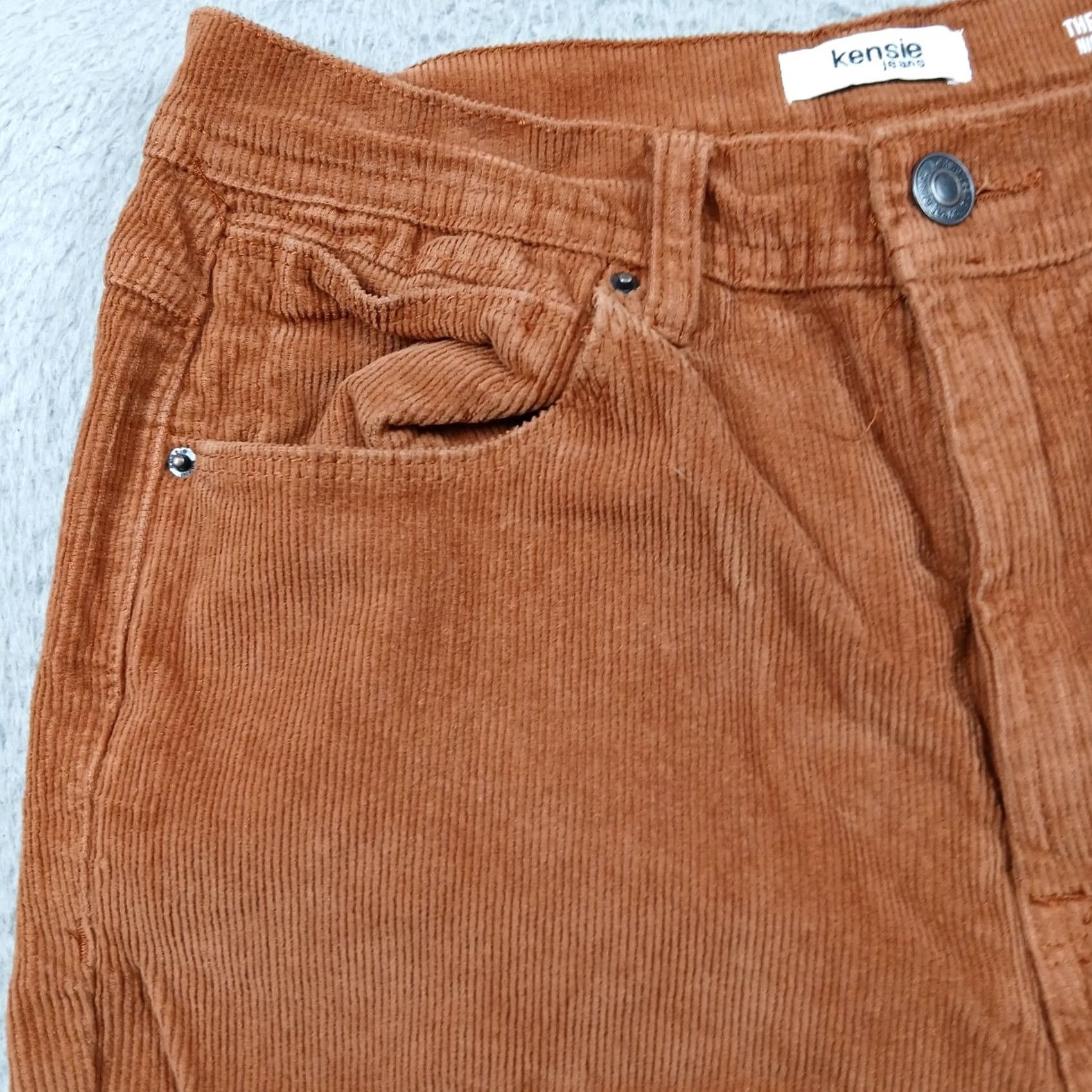 Vintage VINTAGE Kensie Savannah High Rise Flare Corduroy Pants Women 8/29 Rust Orange EUC Size 29" - 5 Thumbnail