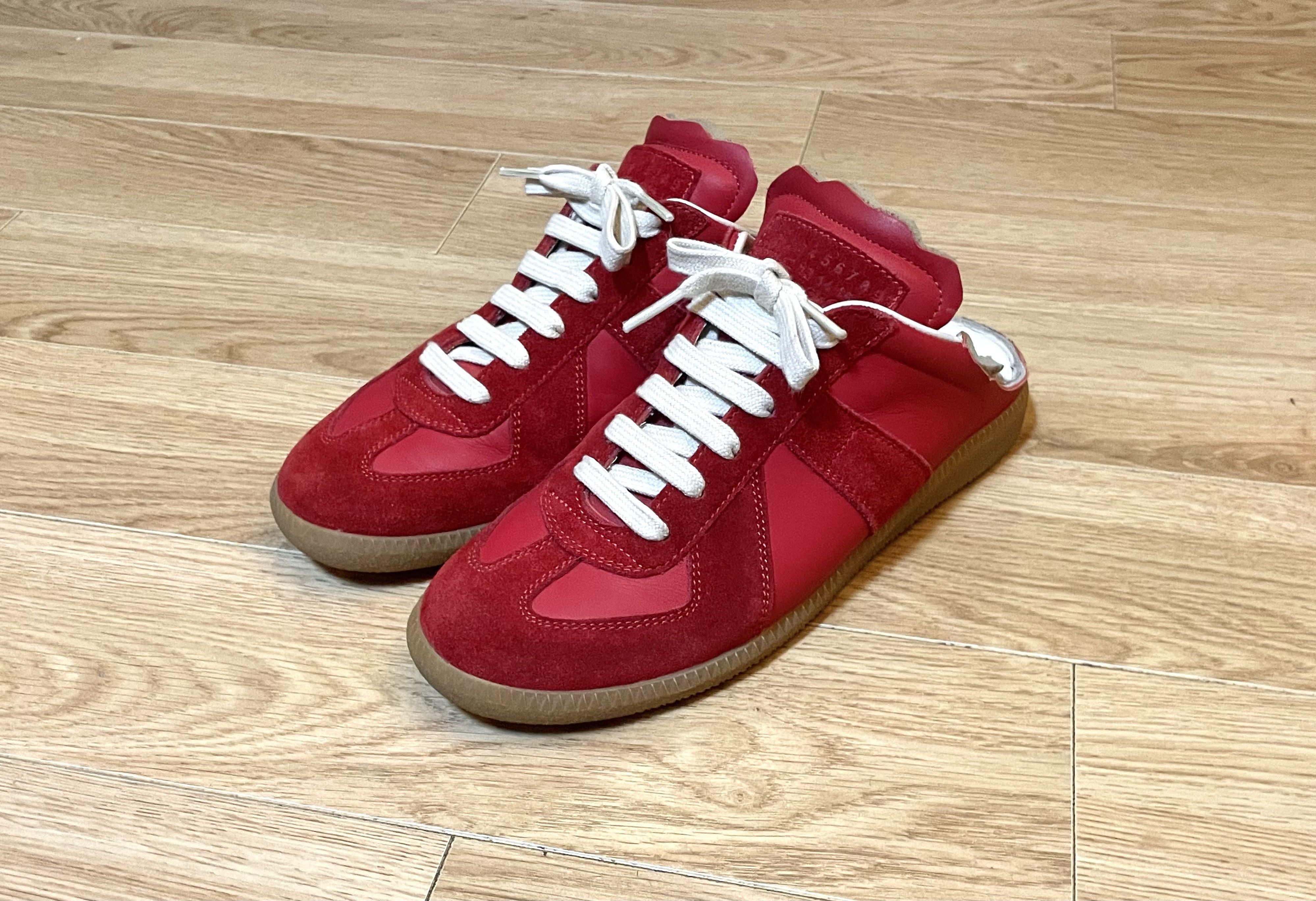 サンダル・ミュール Maison Margiela [Maison Margiela] German Army Mule Sneakers Maison Margiela Replica Mule Sneakers Shoes Fur Sheepskin