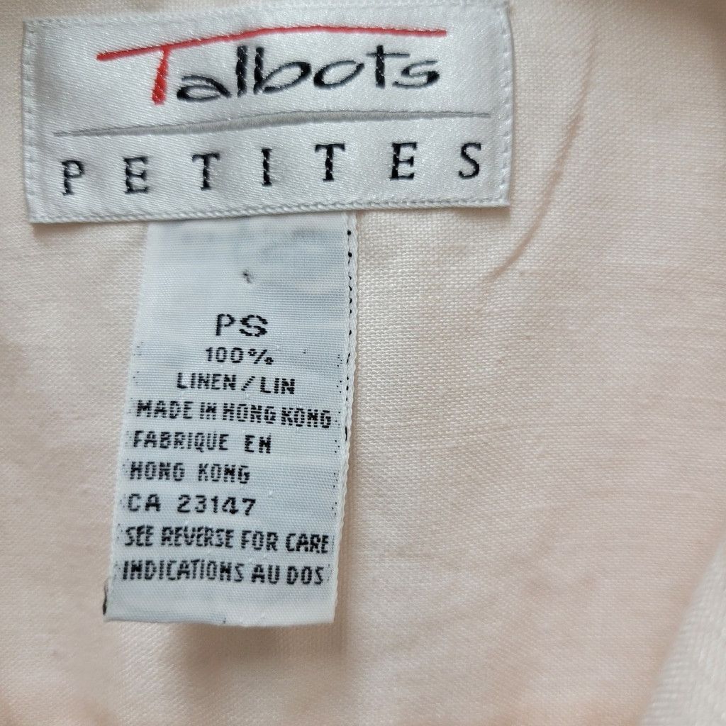Talbots Talbots Petites Women's Long-Sleeves Pink Linen Button-Up Size L / US 10 / IT 46 - 5 Thumbnail