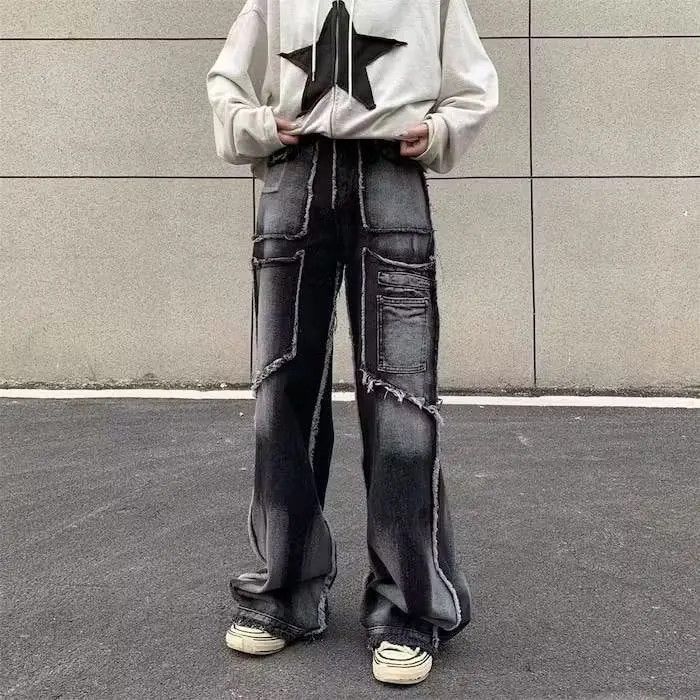 Japanese Brand Baggy Embroidered Denim Jeans Size US 32 / EU 48 - 6 Thumbnail
