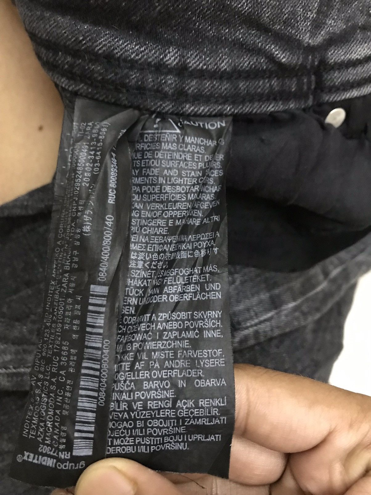 Japanese Brand Zara Man Denim Wear Skinny Fit Distressed Jeans Size US 29 - 12 Thumbnail