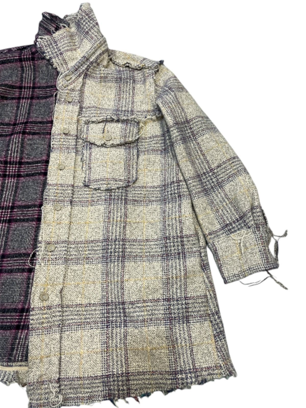Japanese Brand Japanese Brand JNBY Oversized Spliced ​​Plaid Wool Jacket Size US XL / EU 56 / 4 - 3 Thumbnail