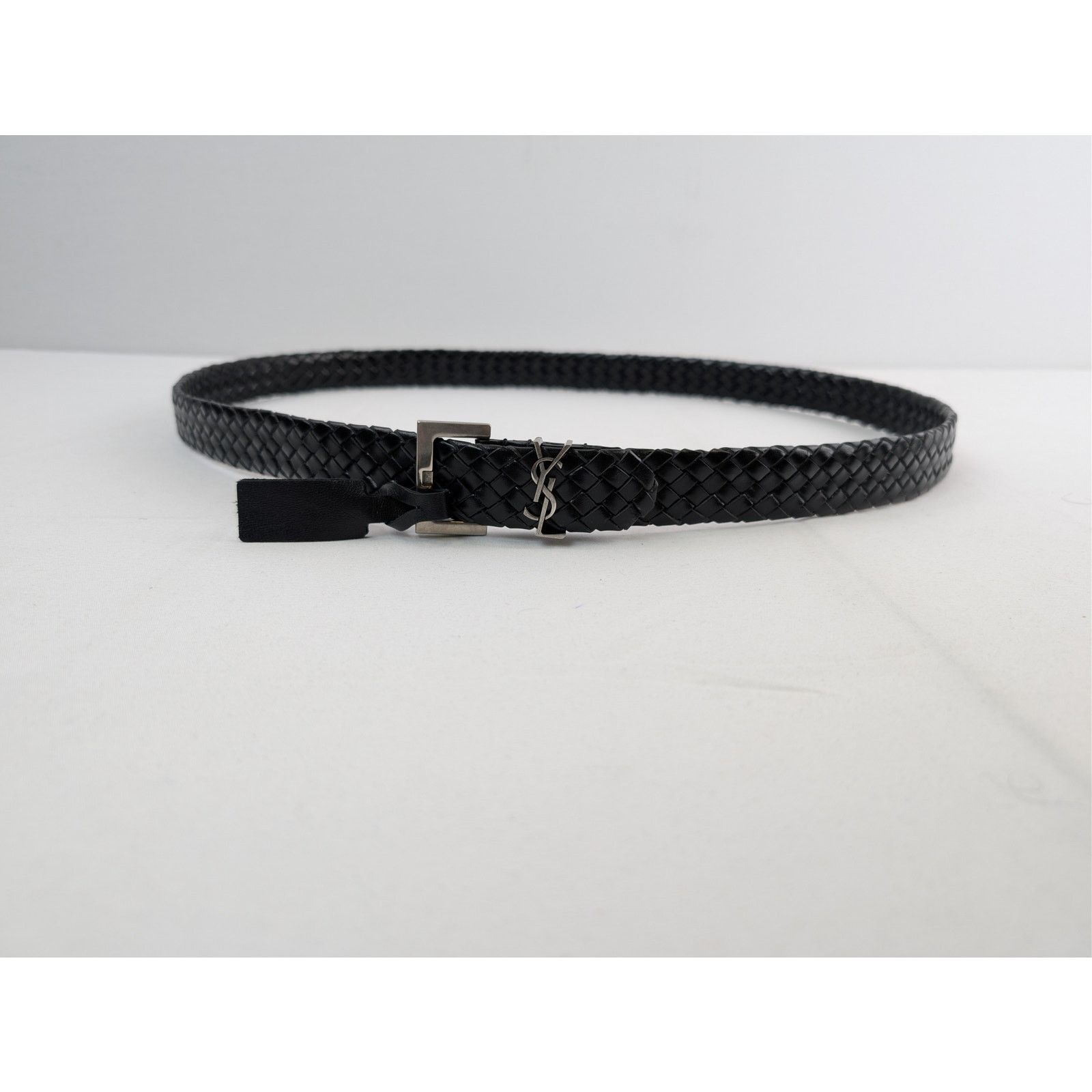 Saint Laurent Paris o1rshd1 Size: 95 / YSL Cintura Misfits C/Tresse Belt Black Size 38 - 4 Thumbnail