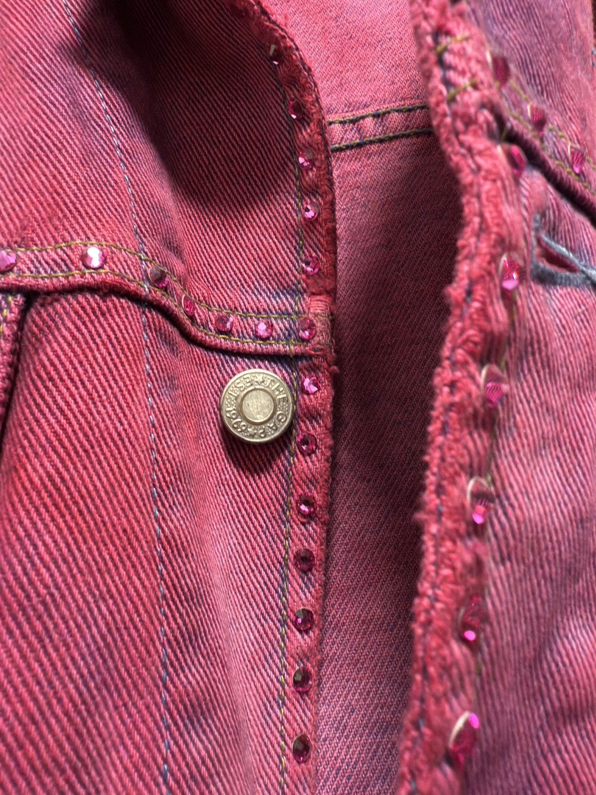 Gap Custom Dyed Swarovski Denim Jacket Size US M / EU 48-50 / 2 - 3 Thumbnail