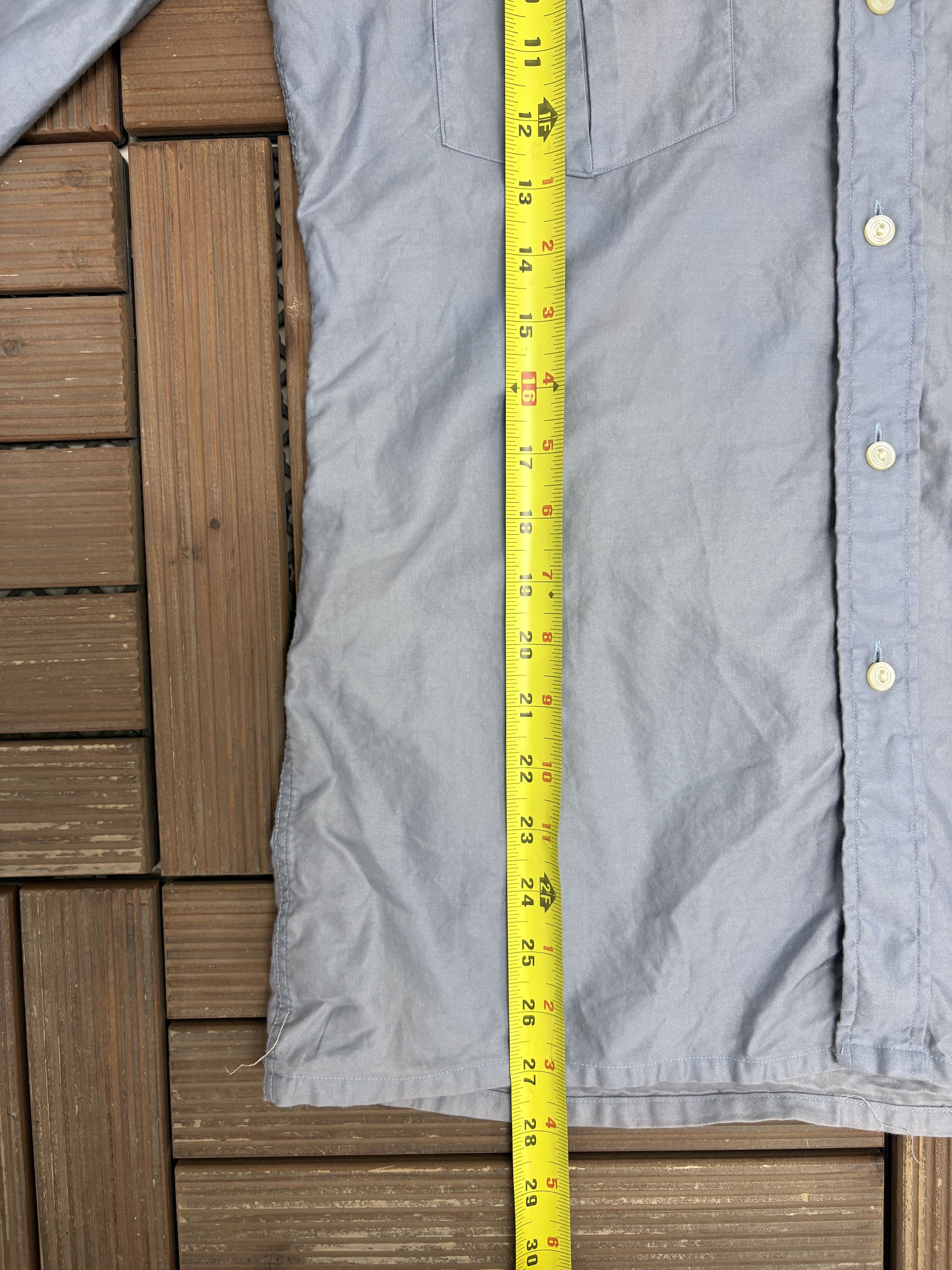 Yves Saint Laurent Yves Saint Laurent Vintage Blue Button Down Shirt Size US M / EU 48-50 / 2 - 8 Thumbnail
