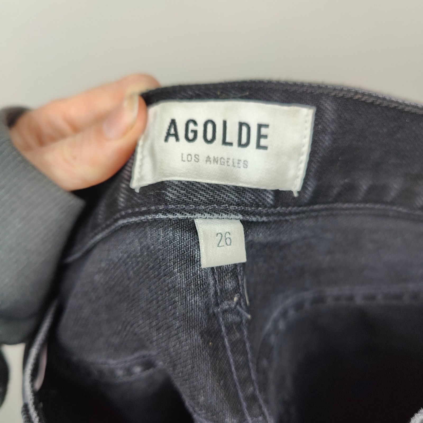 Agolde Agolde Cherie High Rise Straight Jeans 26 Distressed Black Size 26" / US 2 / IT 38 - 6 Thumbnail