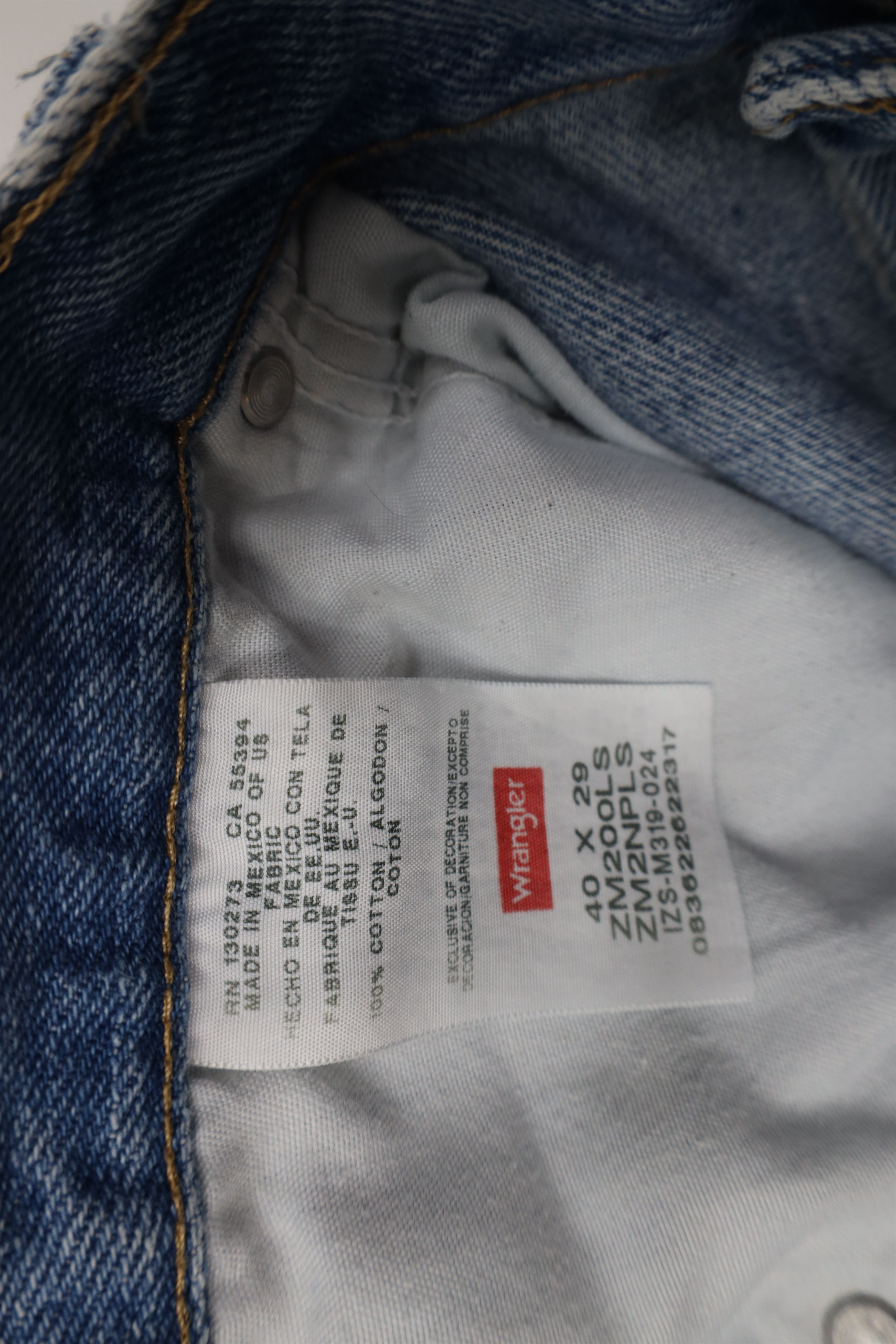 Wrangler Vintage Y2K Wrangler Faded Wide Leg Denim Jeans Blue Cotton Size US 40 / EU 56 - 8 Thumbnail