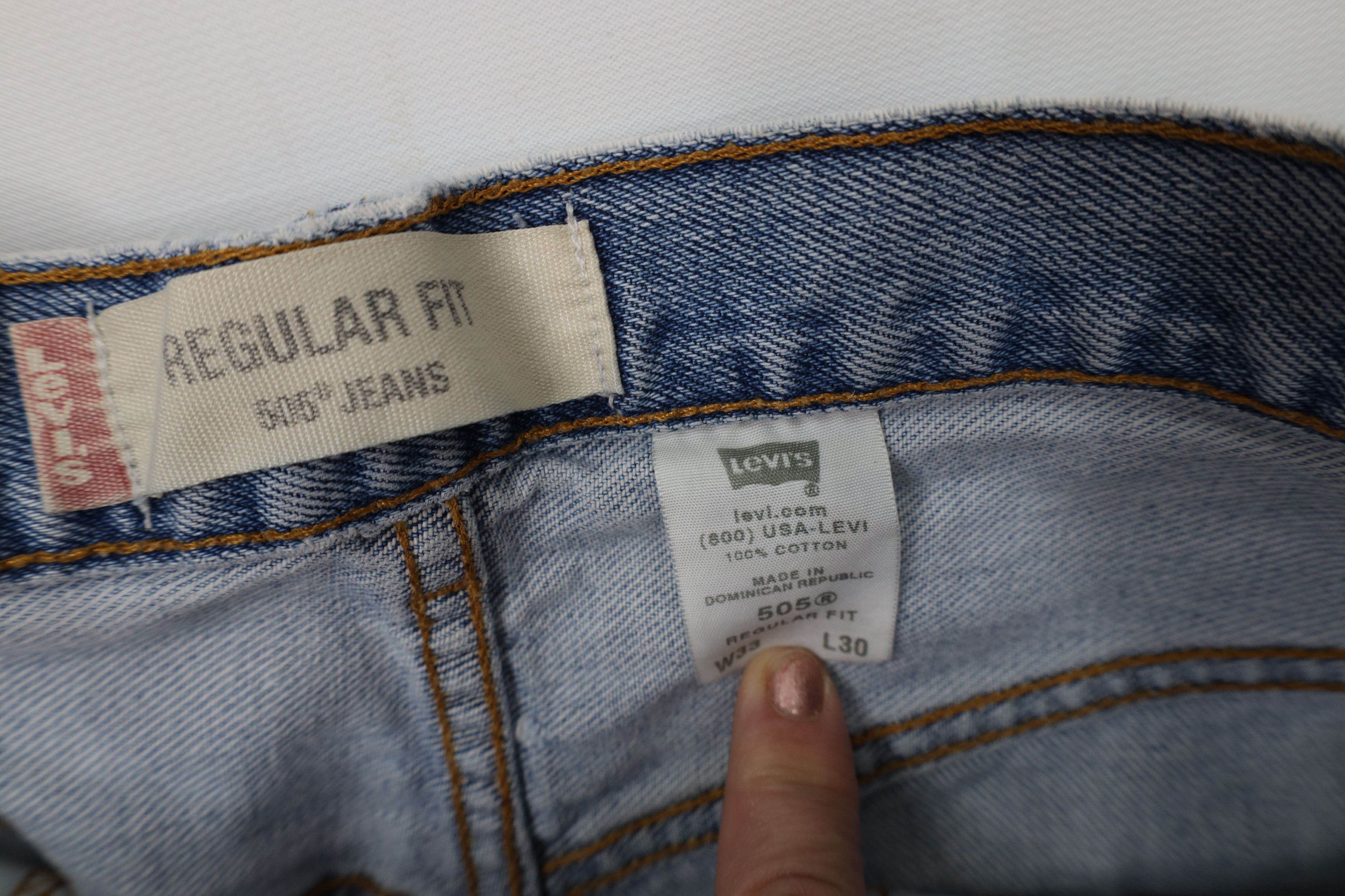 Levi's Vintage Y2K 2003 Levis 505 Regular Straight Leg Jeans Blue Size US 33 - 11 Thumbnail