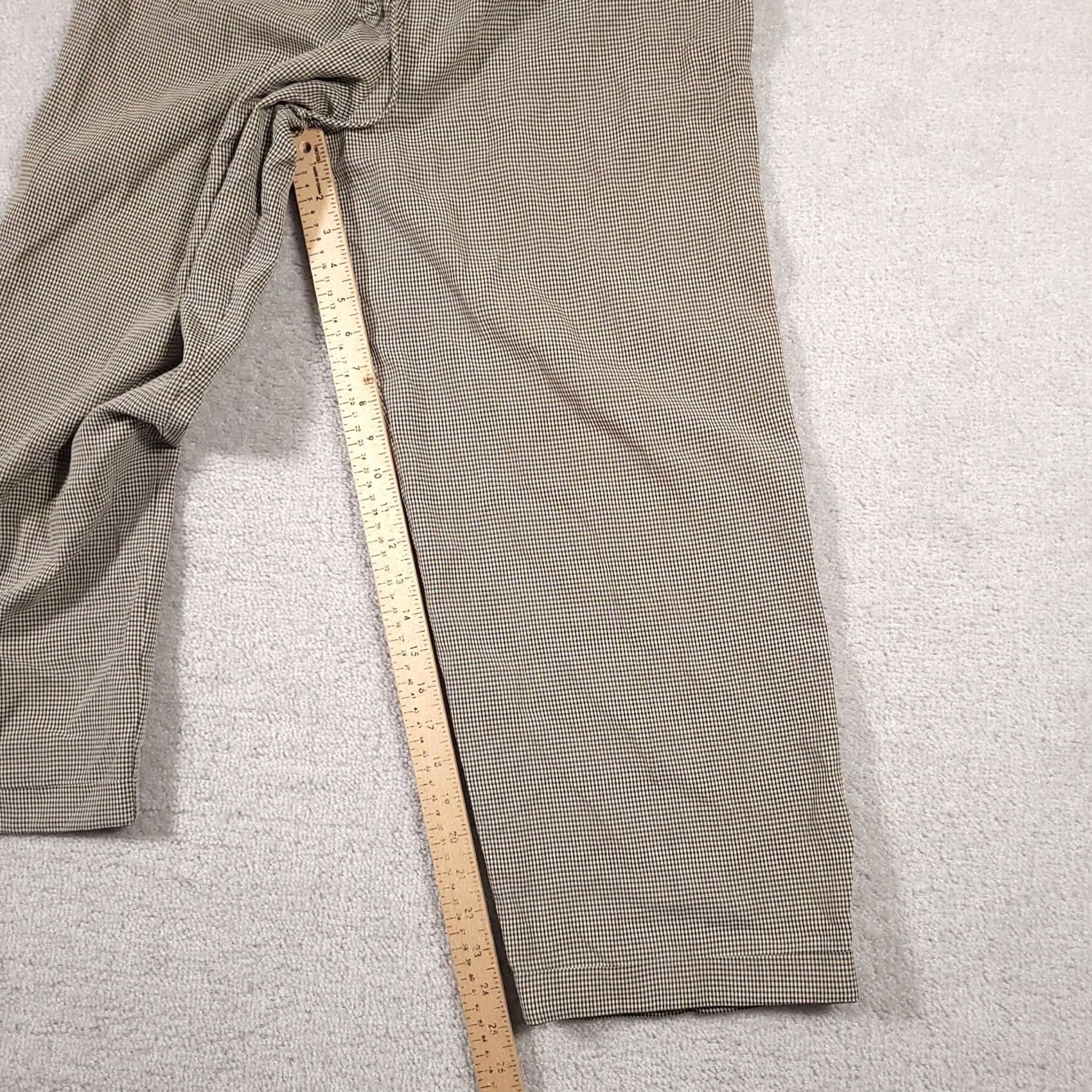 Vintage VINTAGE christy girl Pants Women's 10 Black Tan Check Pull On Wide-Leg Crop USA Made Size 32" / US 10 / IT 46 - 7 Thumbnail